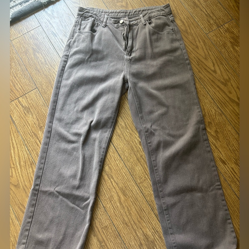 Light Brown Womens Baggy Wide Leg Jean